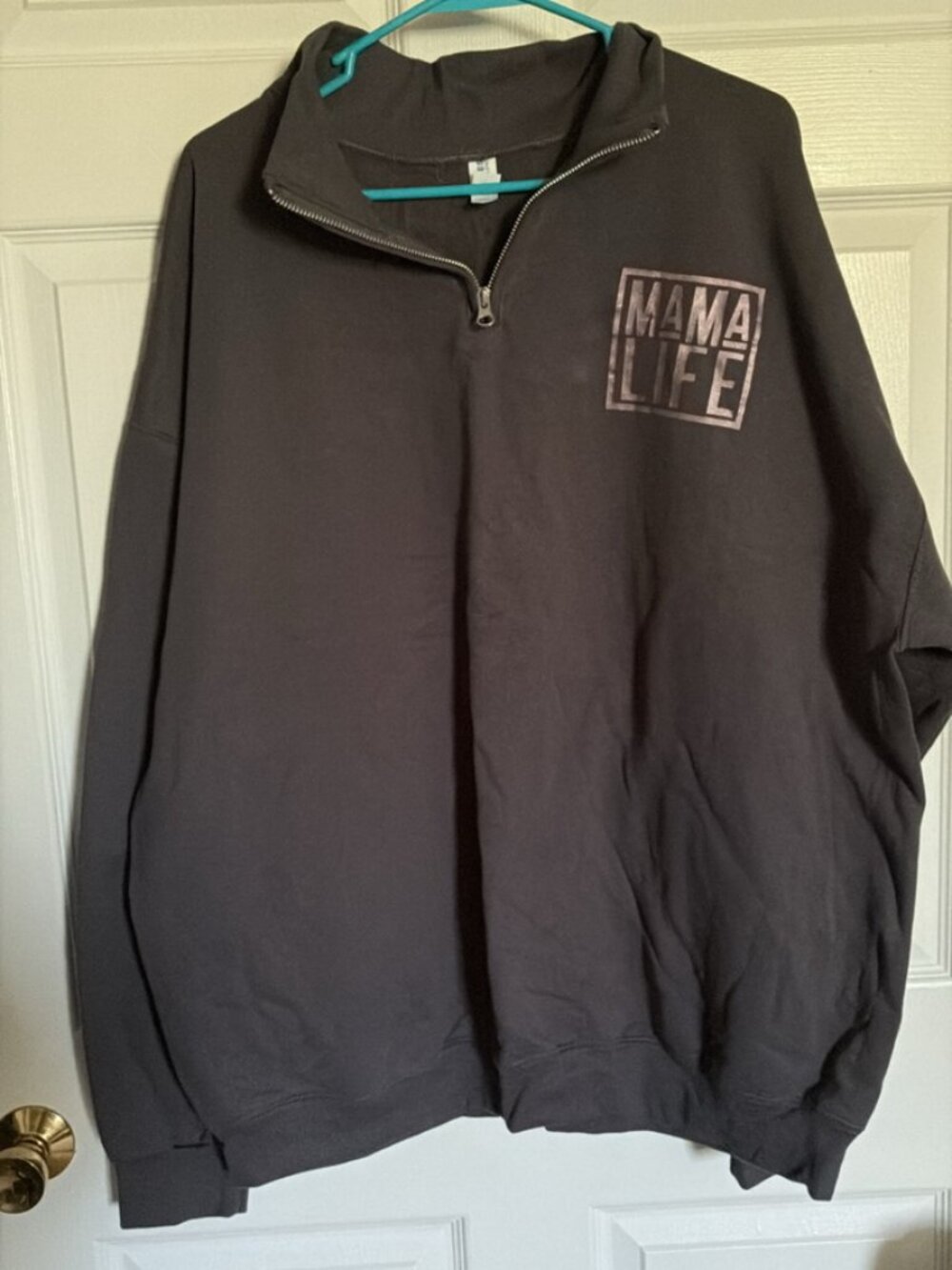 Mama Life Quarter-Zip Sweatshirt – Size 2XL